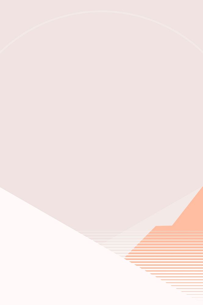 Pastel pink mountain background in Bauhaus style