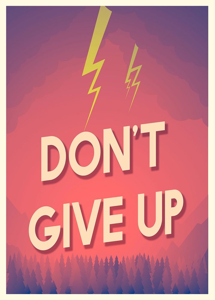 Quote for aspiration and motivation with storm graphic