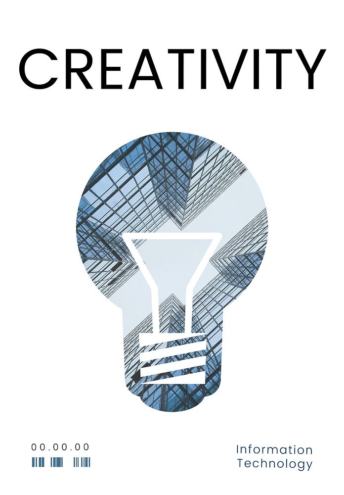 Graphic of creative ideas digital technology light bulb