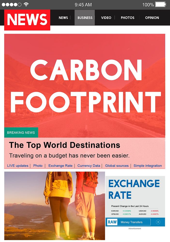 Carbon Footprint Environmental Conservation Concept