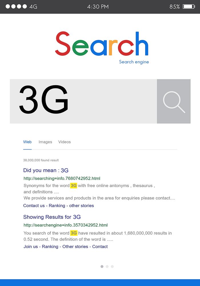 3G Technology Word Searching Discover Concept