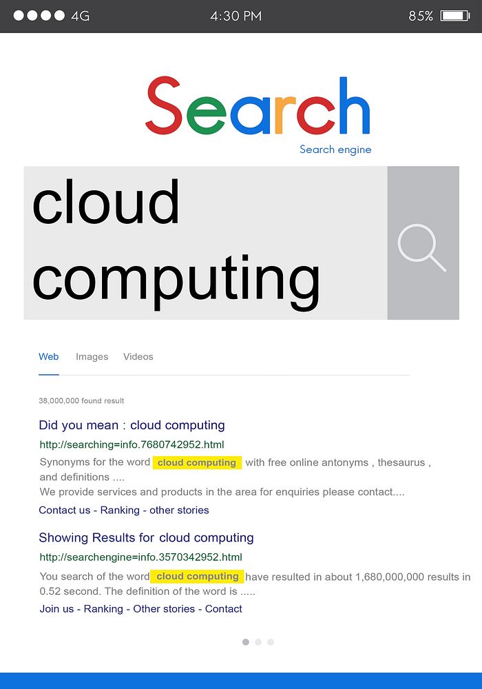Cloud Computing Online Internet Data Concept