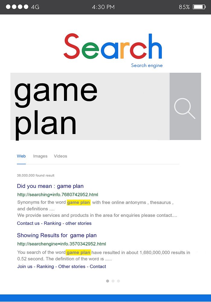 Game Plan Planning Solution Objective Strategy Concept