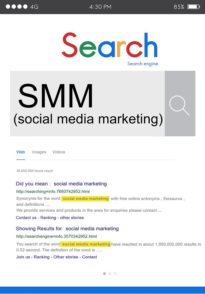 SMM Social Media Marketing Advertising Online Business Concept