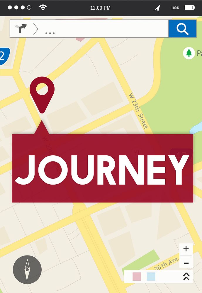 Journey Navigation Location Map Destination Concept