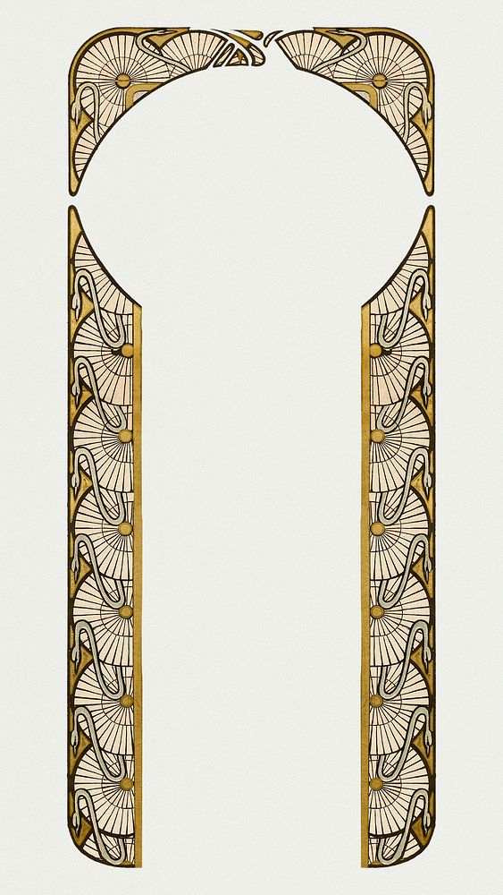 Art nouveau pattern element, remixed from the artworks of Alphonse Maria Mucha