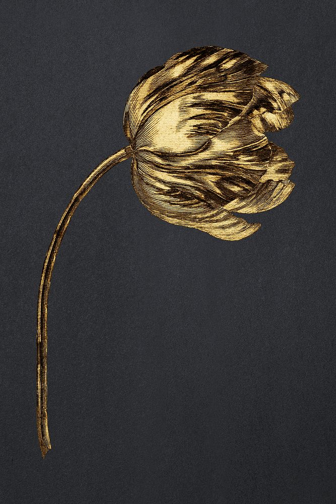 Vintage gold flower design element