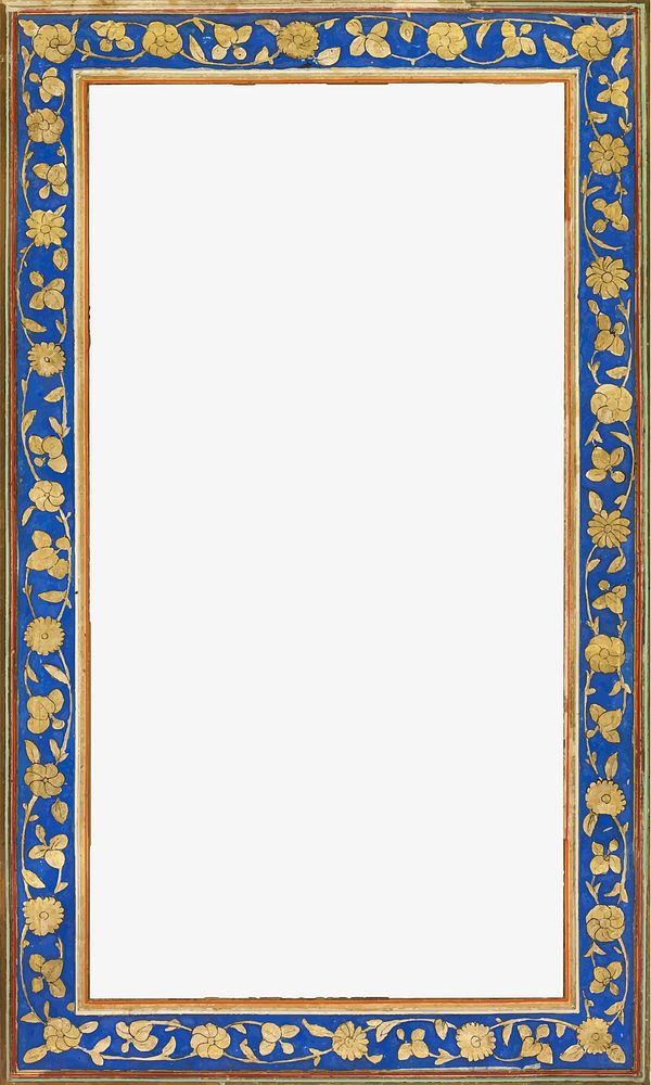 Vintage gold rectangle frame vector, featuring public domain artworks