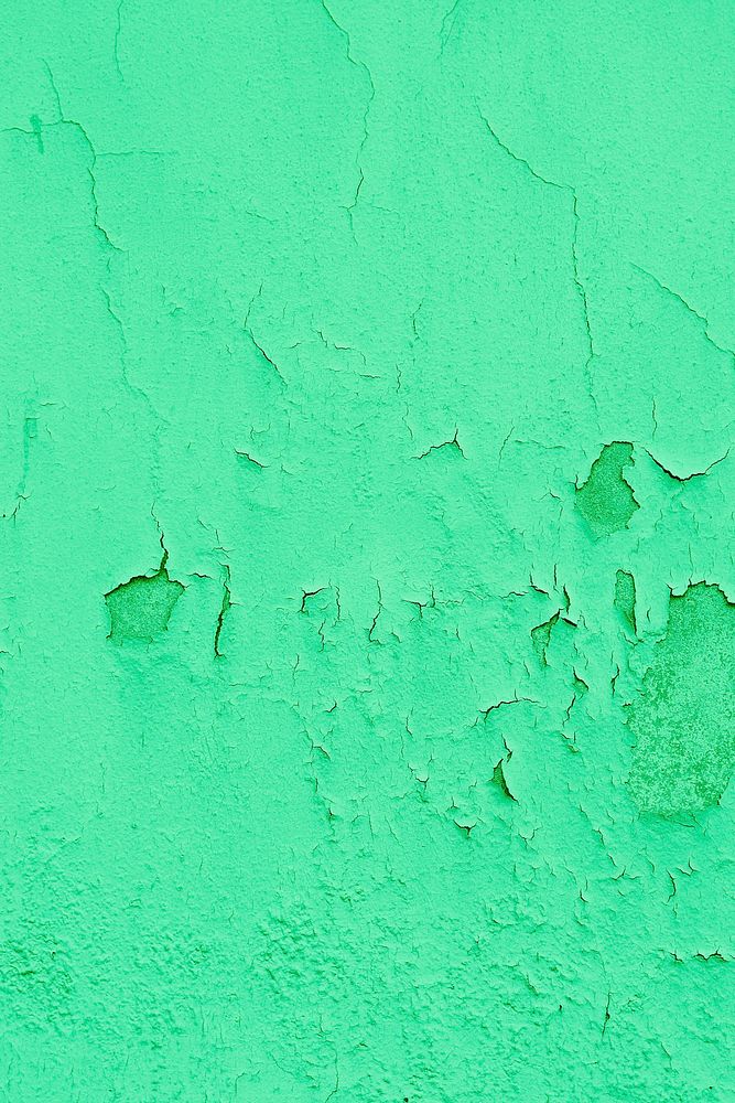 Peeled green paint textured background