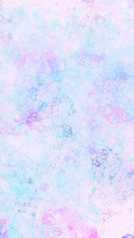 Pink and blue bubble art pink background feminine style