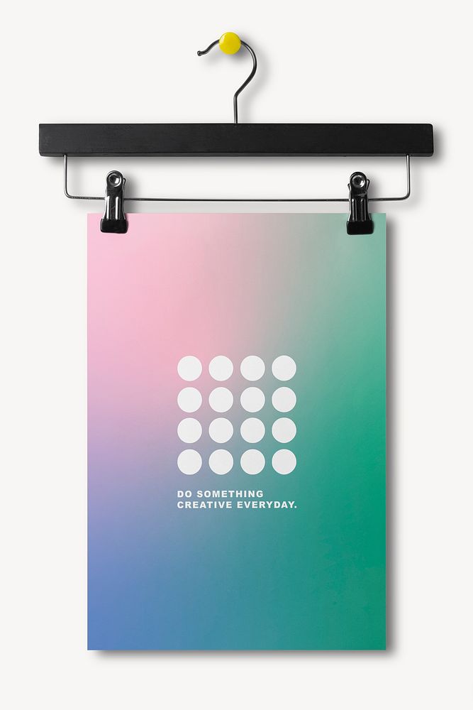 Poster mockup, realistic paper  psd