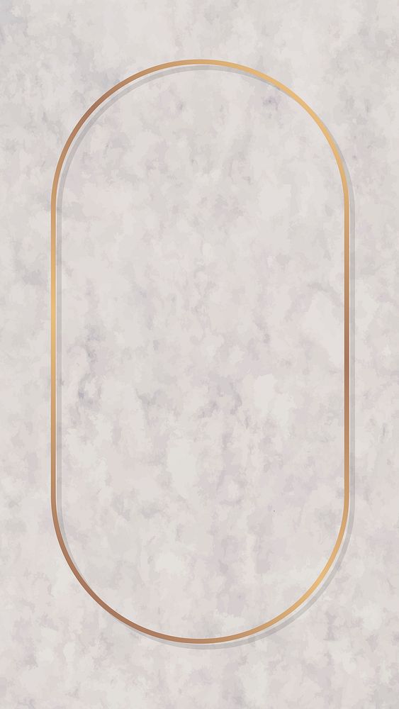 Oval gold frame on a marble vector
