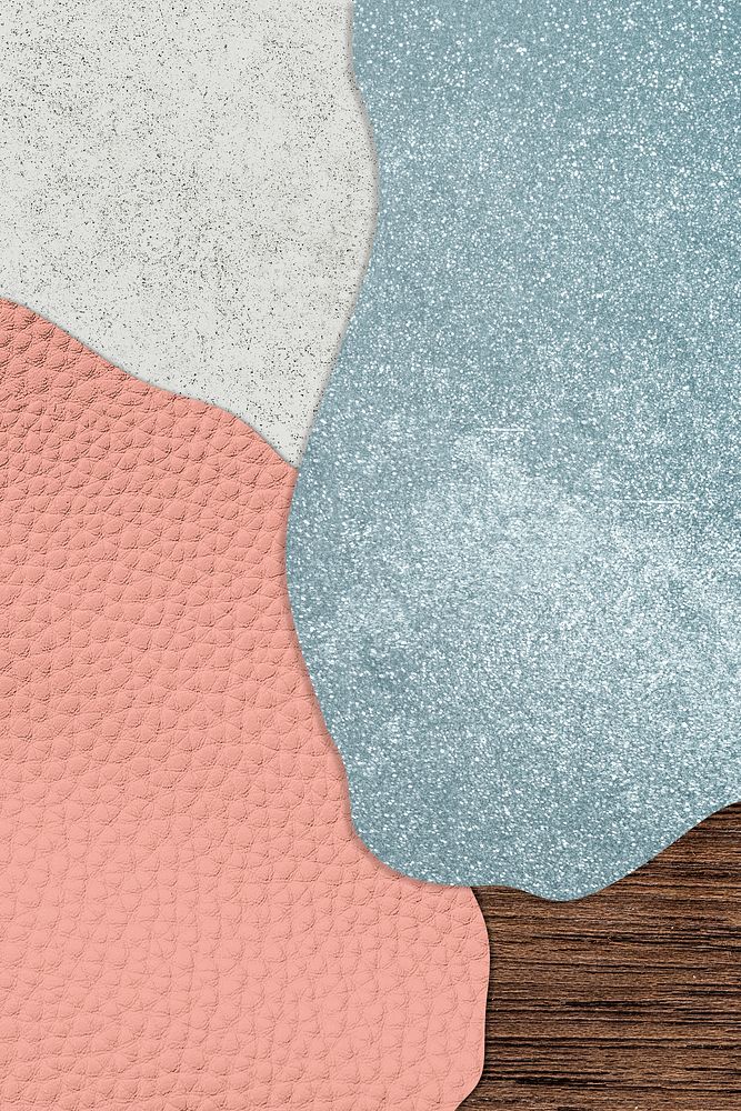 Pink and blue collage textured background illustration