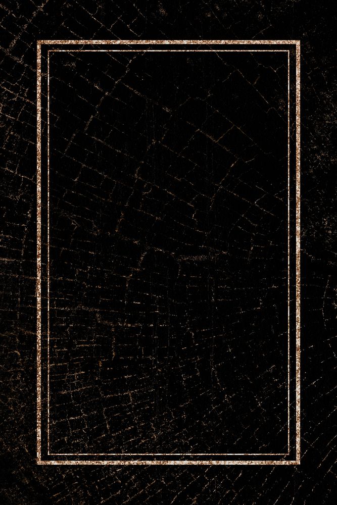 Rectangle frame on black wood texture background
