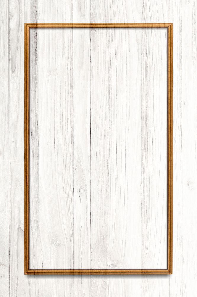 Rectangle frame on pale wooden texture background