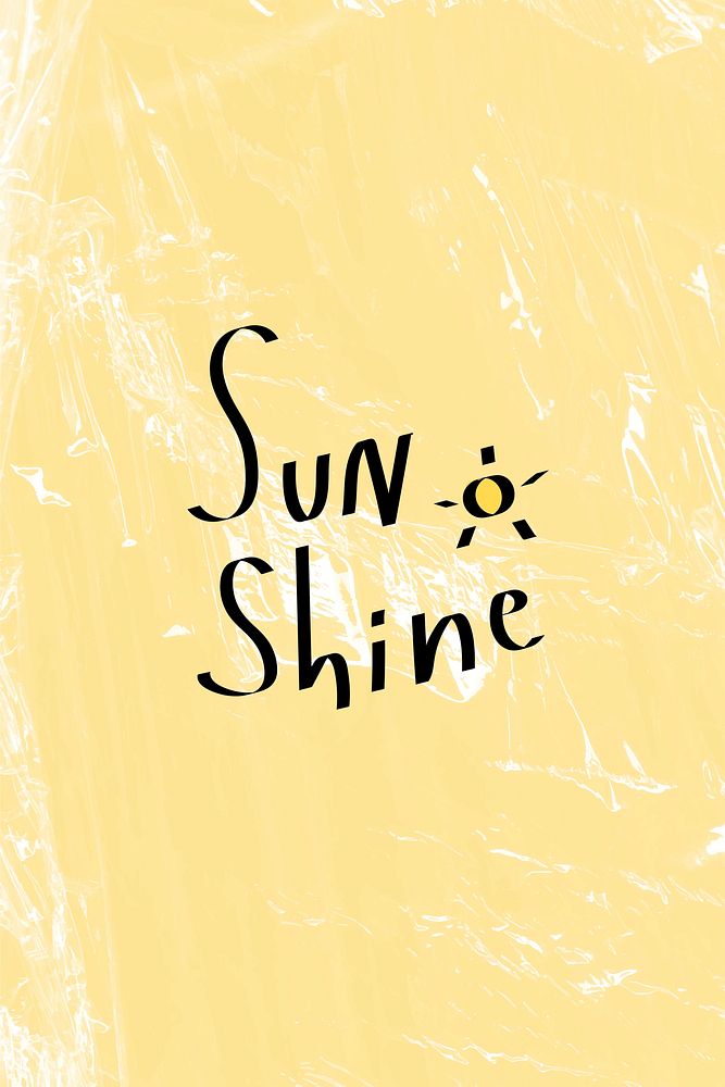 Black sunshine word with a small sun vector