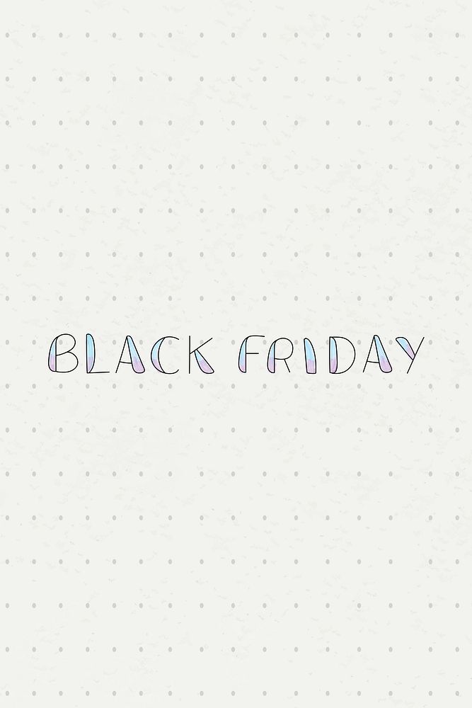 Black Friday typography on grid patterned background vector