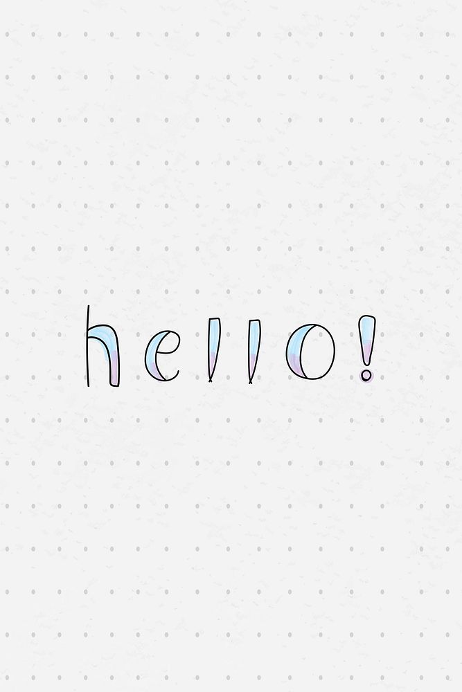 Hello typography on a dotted background design resource vector