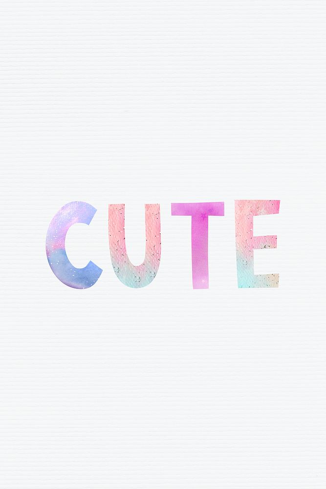 Colorful cute word design vector