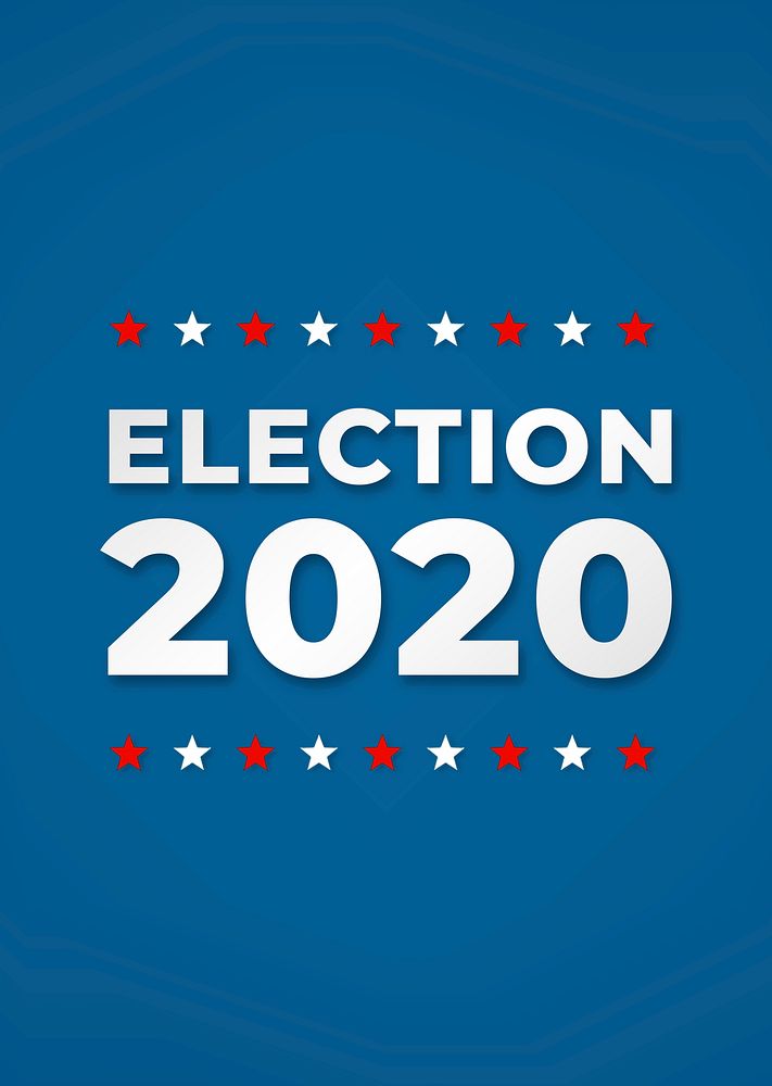 Election 2020 text psd typography word