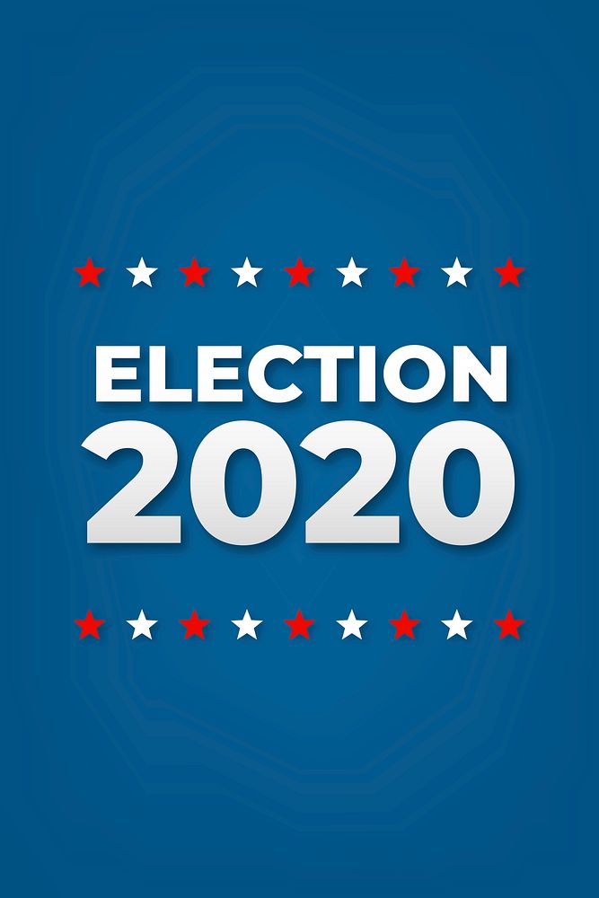 Election 2020 vector text typography word