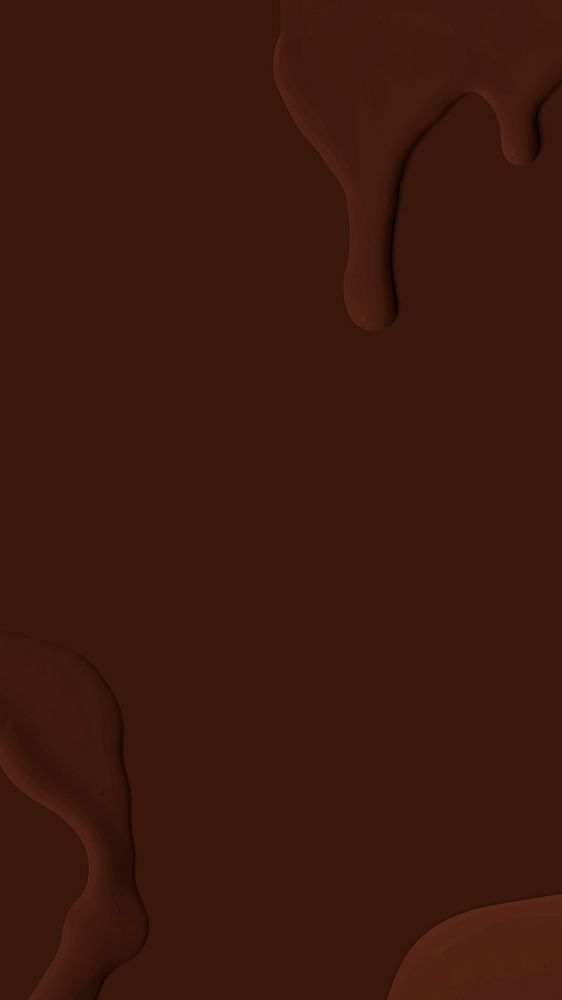 Dark brown fluid paint abstract phone wallpaper background