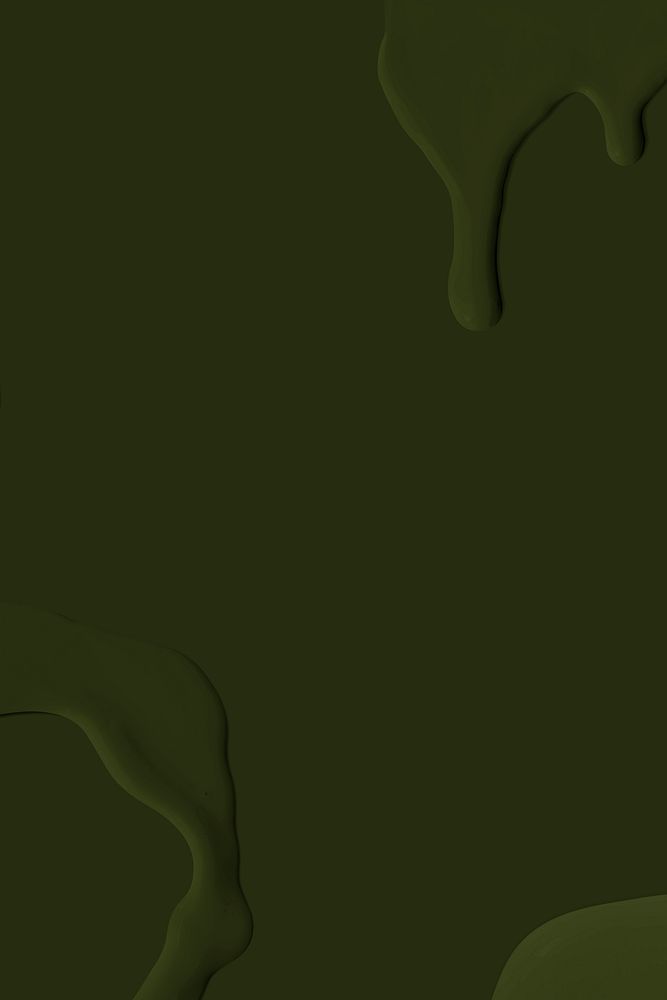 Acrylic painting dark olive green background