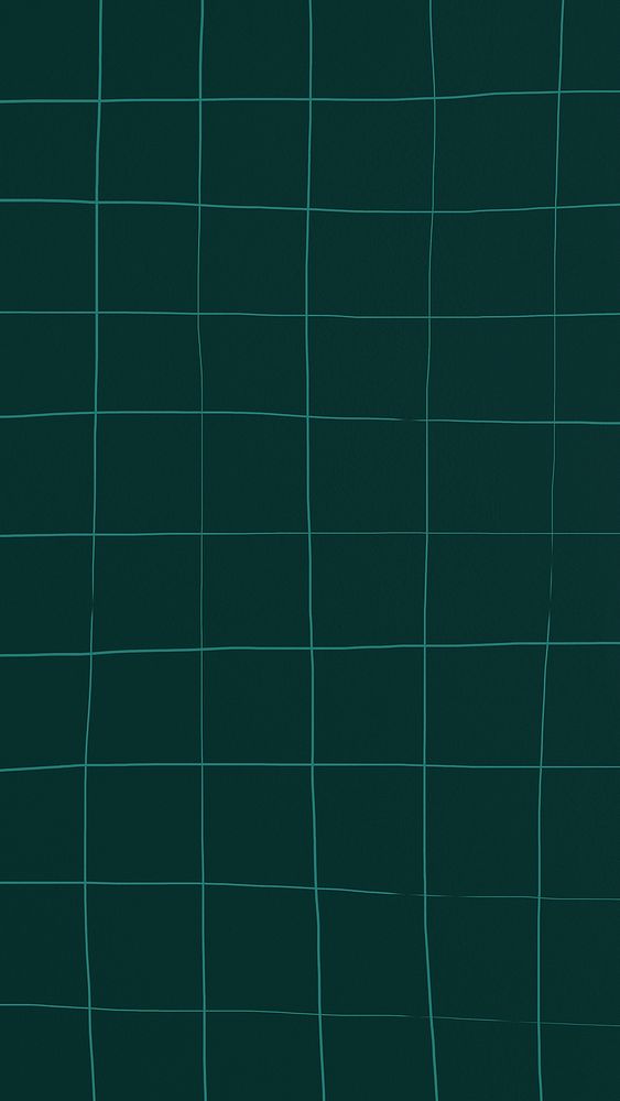 Grid pattern dark green square geometric background deformed