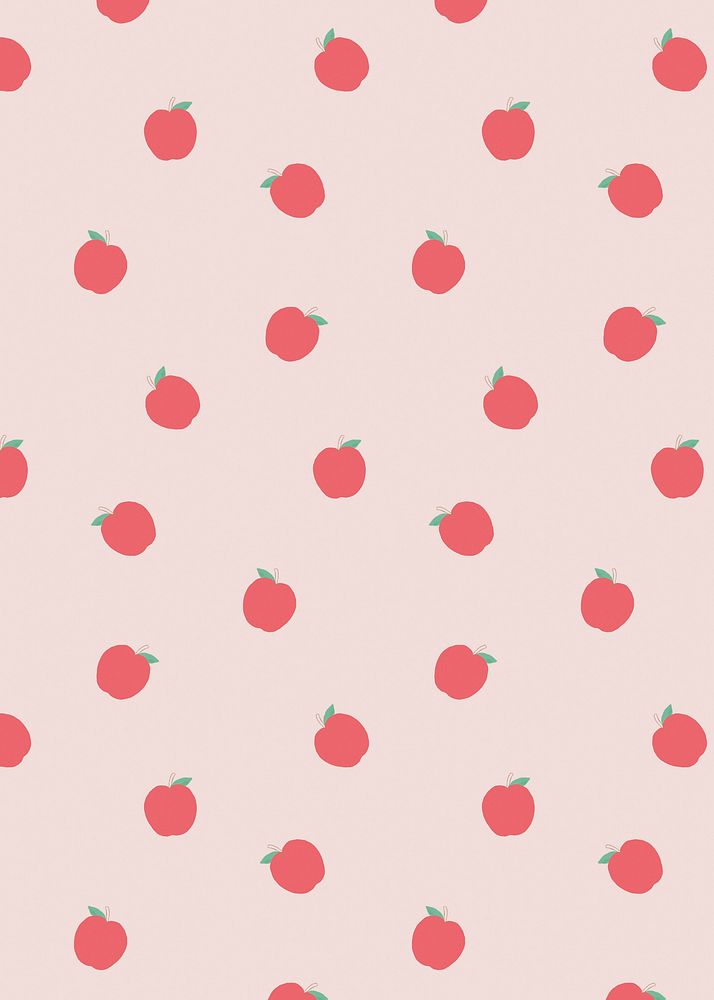 Vector seamless apple pattern pastel background