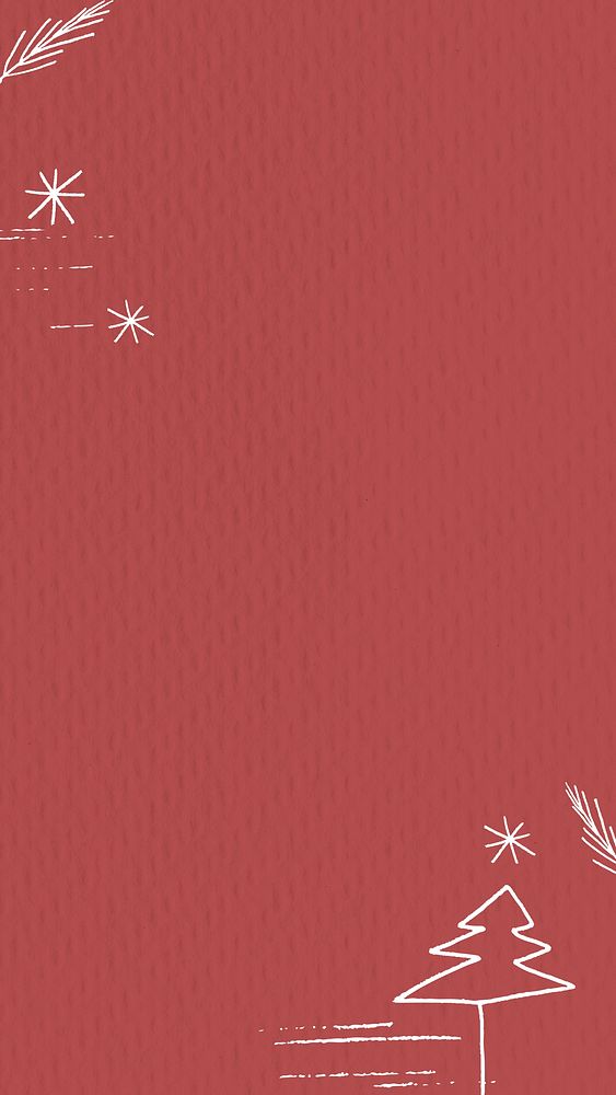 Red Christmas lock screen with design space