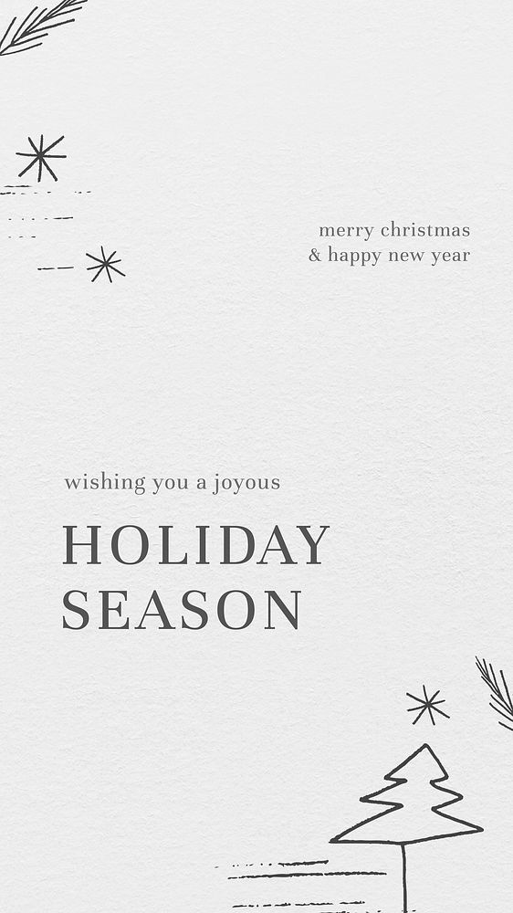 Minimal Christmas greeting festive phone lock screen wallpaper