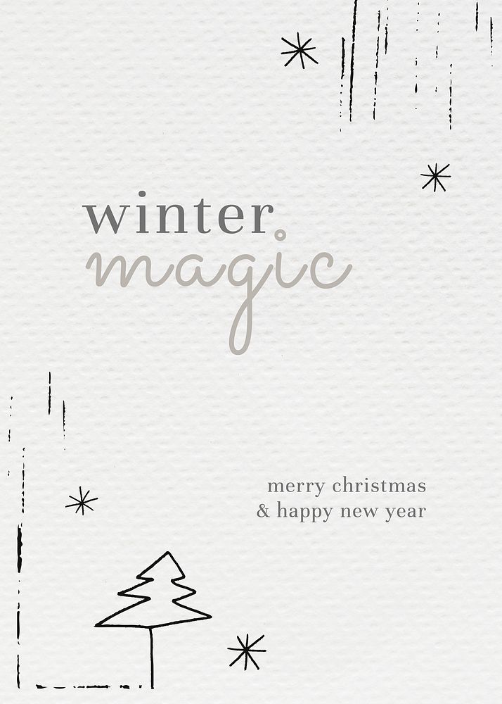 Magical Christmas season's greetings festive card