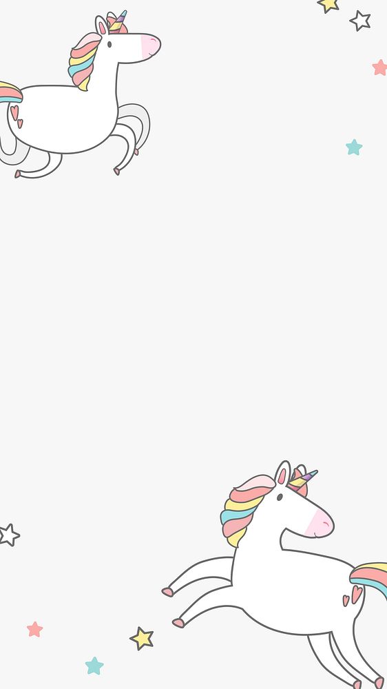 Unicorn stars vector cartoon colorful social banner