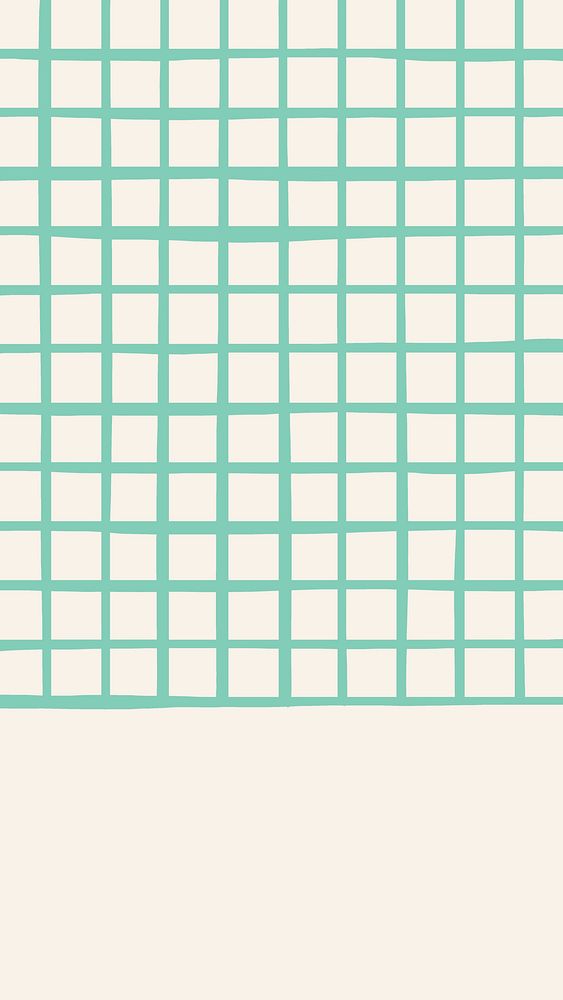 Green grid plain pattern on beige social banner