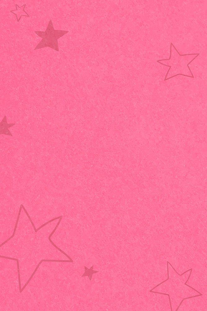Vector hand drawn stars pink banner for kids