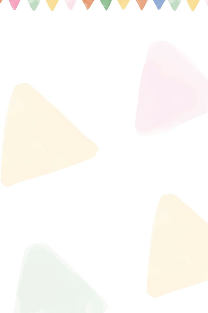 Pastel colorful psd triangle watercolor pattern banner
