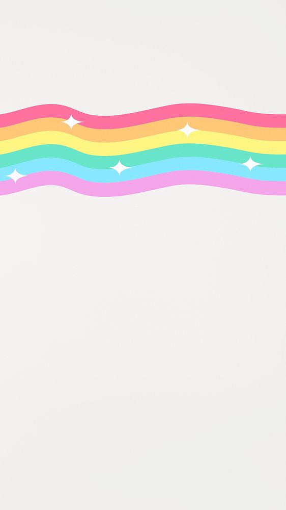 Rainbow glittery colorful cartoon social banner