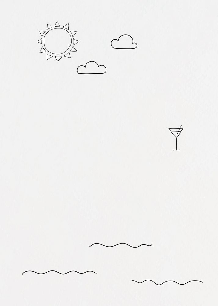 Hand drawn lifestyle background cute doodle illustration