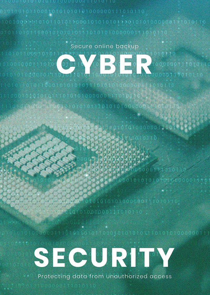Cyber security technology computer business poster