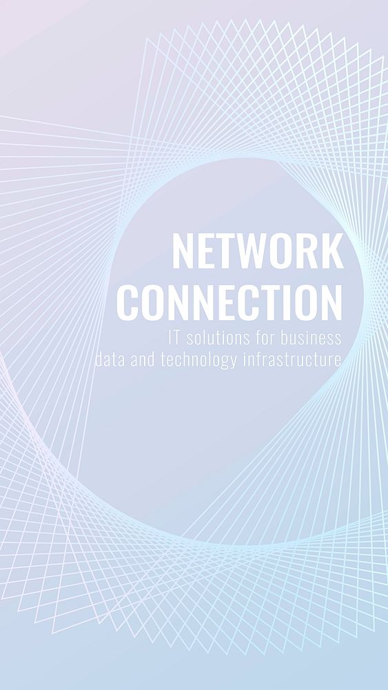 Network connection technology template vector for social media story in light blue tone