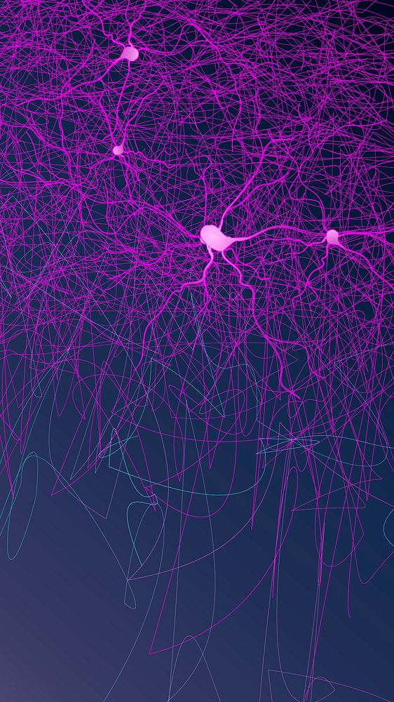 Pink nerve network banner digital healthcare