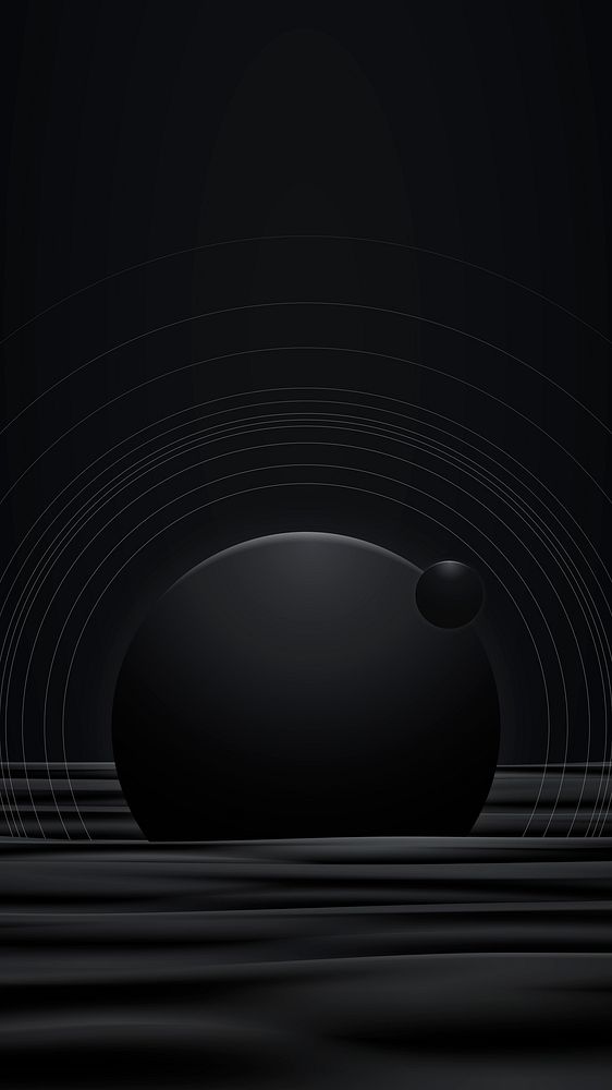 Black aesthetic galaxy background in minimal style