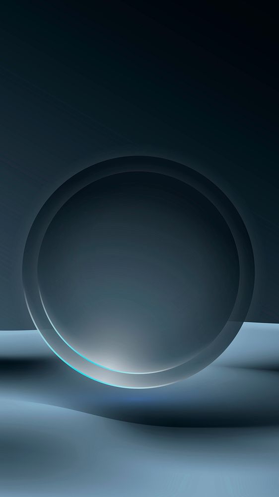Aesthetic circle frame background vector in gray futuristic minimal style