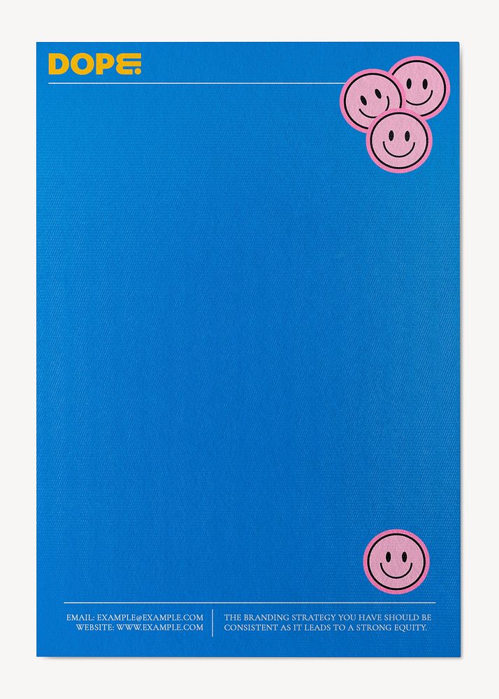 Blue business letterhead, funky design