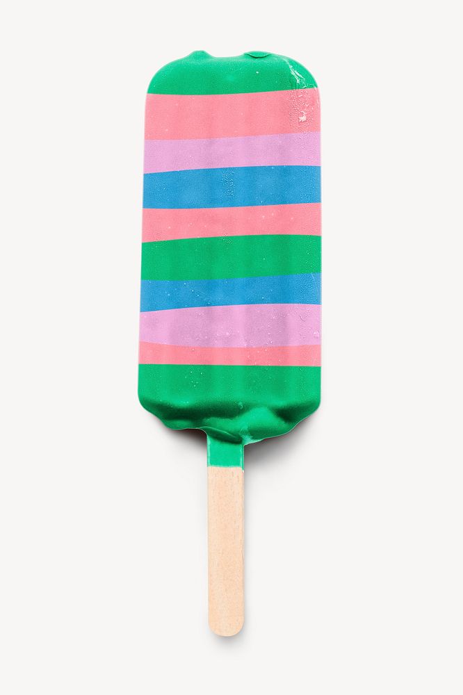 Striped ice-cream stick, Summer dessert