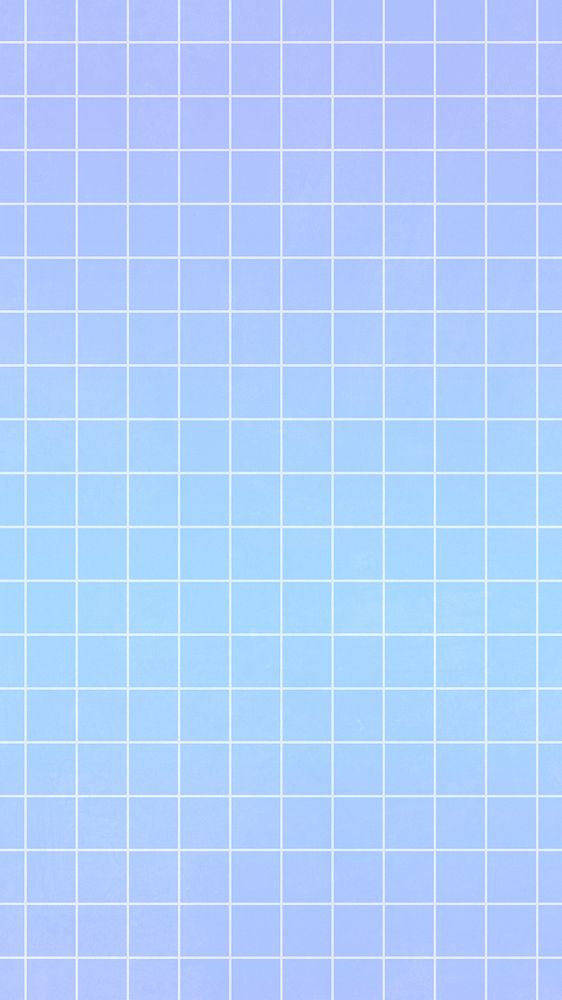Blue grid mobile wallpaper, aesthetic design