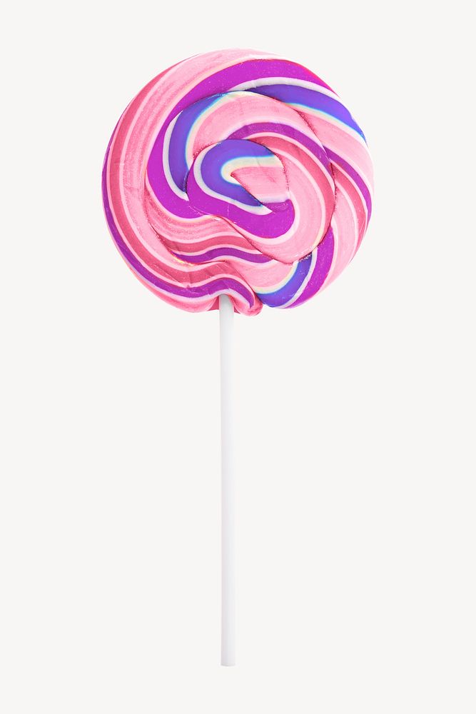 Cute lollipop collage element, colorful design psd