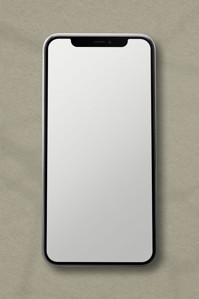 Mobile phone screen with blank design space