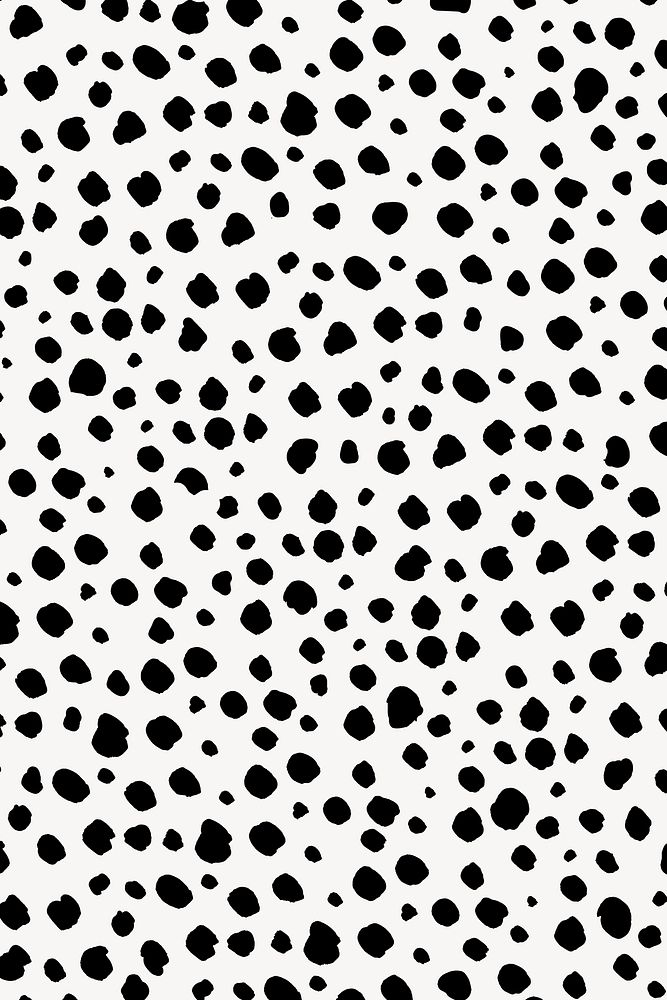 Doodle dots pattern background, black and white design vector