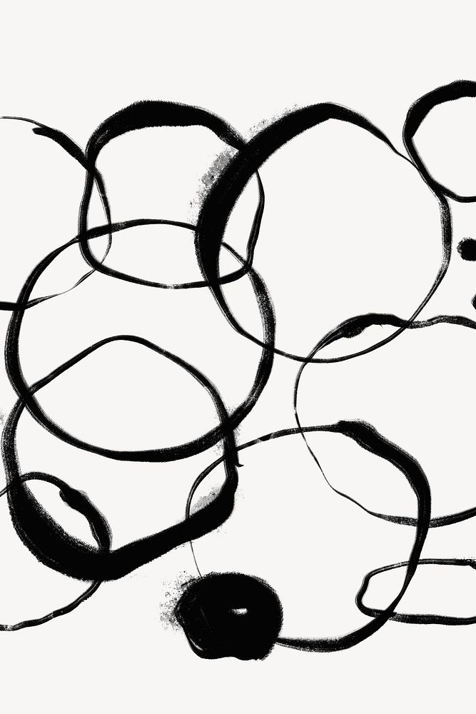 Abstract circle background, black and white design